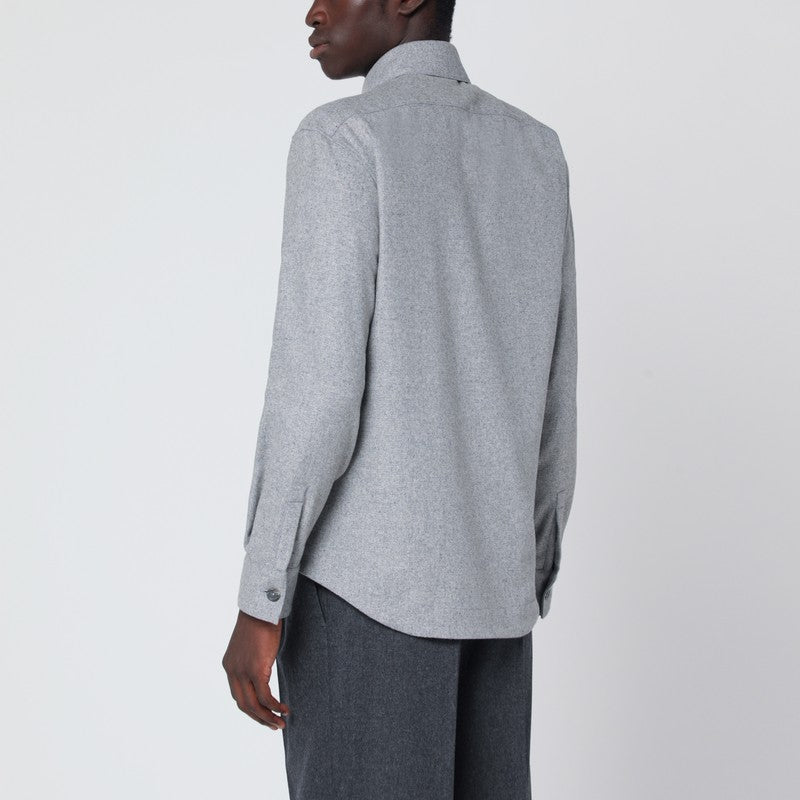 XACUS Gray overshirt jacket in wool blend