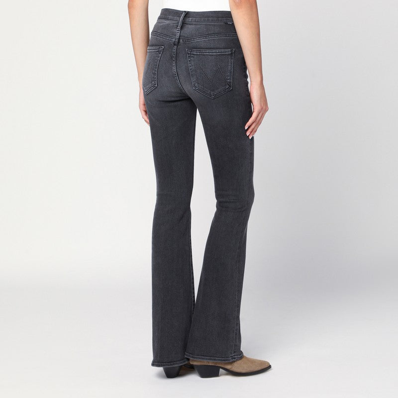 Mother The Weekender cropped jeans in grey stretch denim