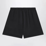 Fear of God Essentials Black cotton fleece shorts with logo