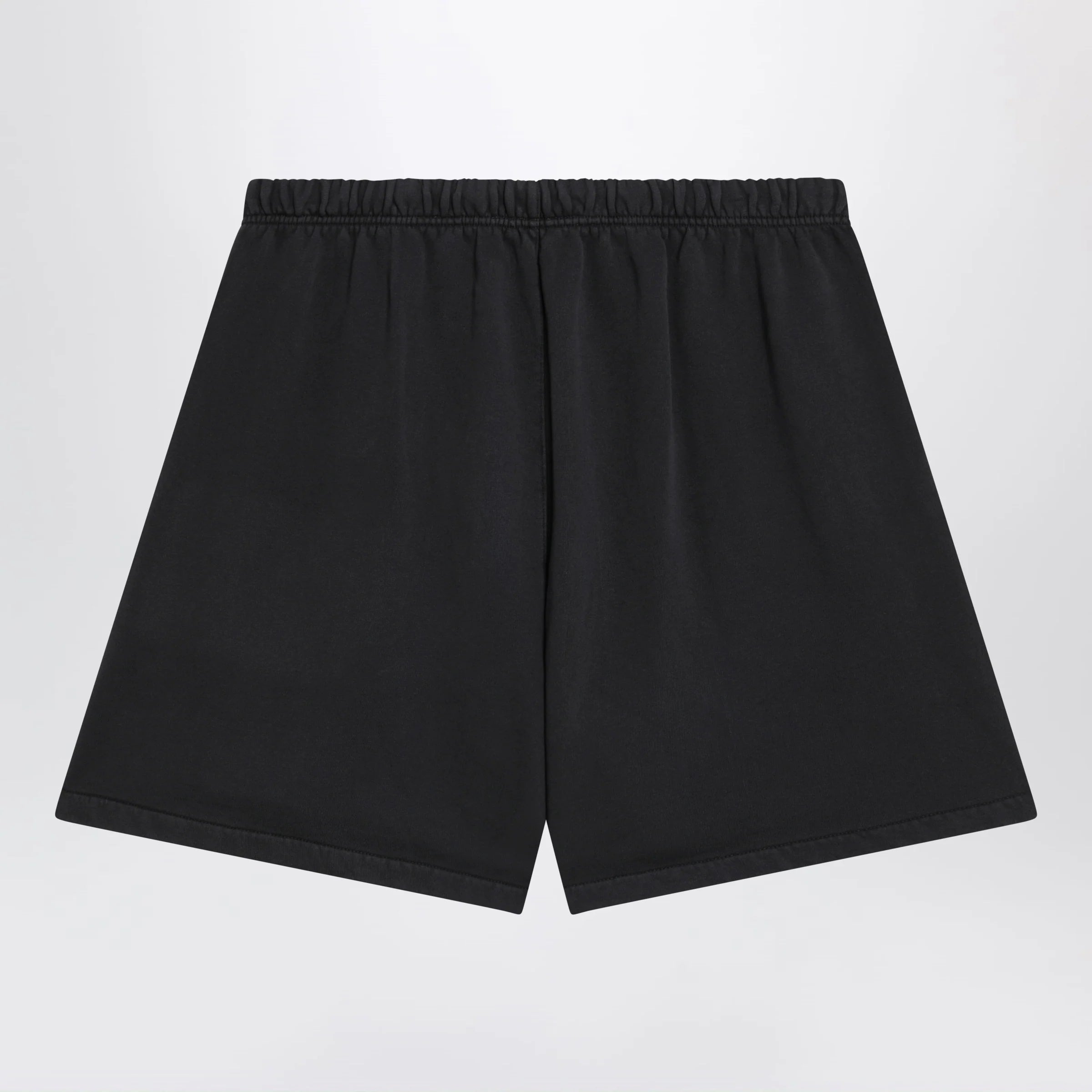 Fear of God Essentials Black cotton fleece shorts with logo