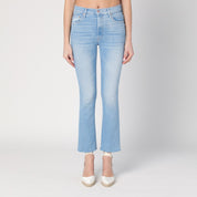 Mother Trumpet jeans The Dodger Sneak light blue washed denim