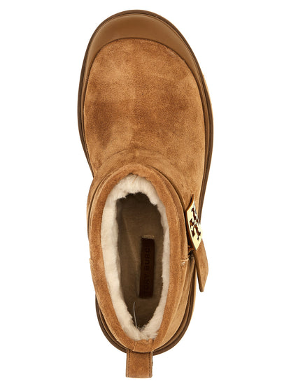 Tory Burch Mellow Shearling Platform Ankle Boots