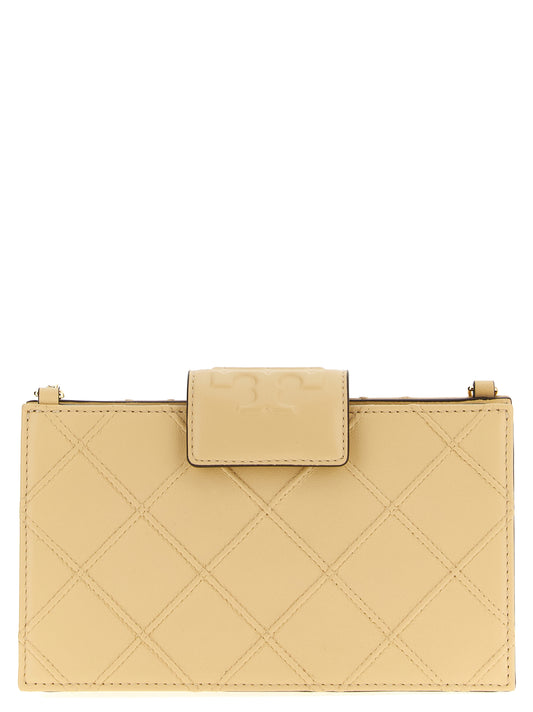 Tory Burch Fleming Wallet — Small Leather Goods (Beige)