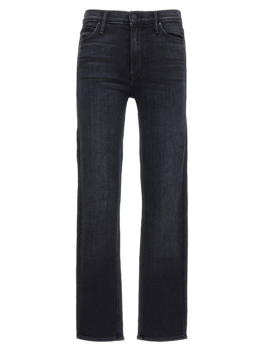 Mother Mid Rise Dazzler Jeans — Black Slim Fit