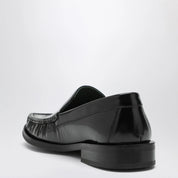 VINNY's Black leather Micahel moccasins