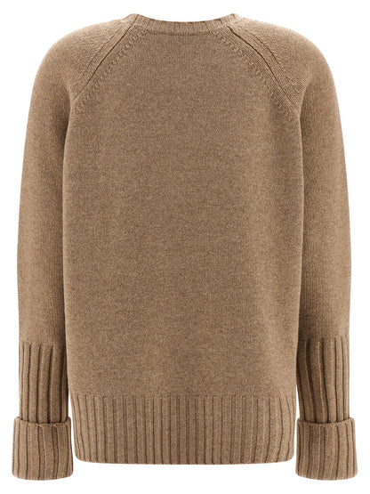 Tory Burch Wool Sweater - Beige Knitwear