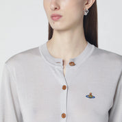 Vivienne Westwood Light grey wool and silk cardigan