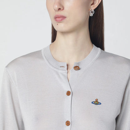 Vivienne Westwood Light grey wool and silk cardigan