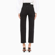 Re/Done Black cropped trousers