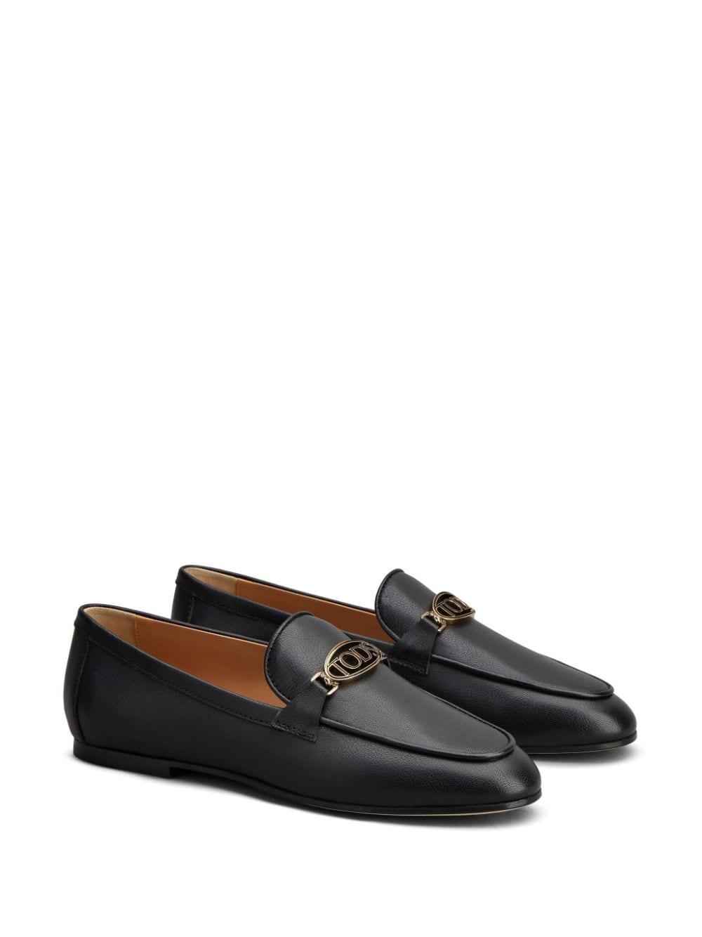 Tod'S Flat shoes Black leather loafers