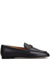 Tod'S Flat shoes Black leather loafers