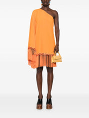 Taller Marmo Pre Dresses Orange asymmetric crepe mini