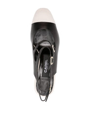 Carel Paris With Heel Black slingback in calf leather