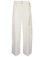 Erika Cavallini Pantalon Semi-Couture Blanc