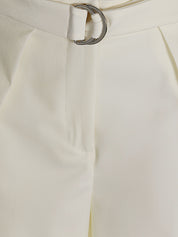 Erika Cavallini Pantalon Semi-Couture Blanc