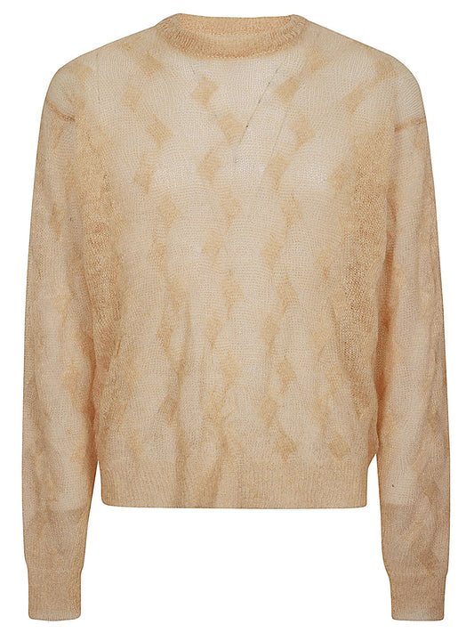 Stussy Sweaters Beige crew neck — Luxury men's sweater