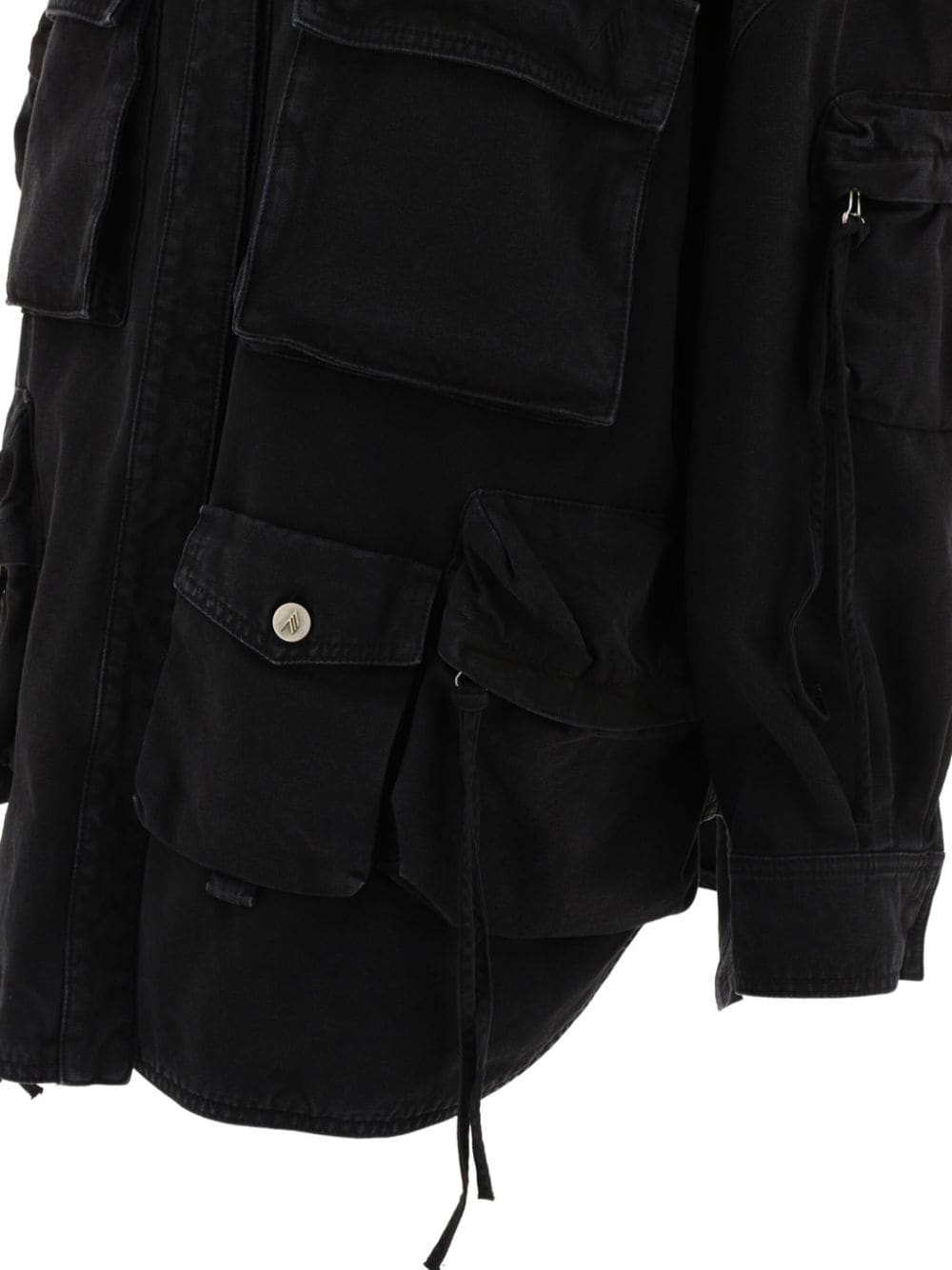 The Attico Coats Black — Cotton Cargo Coat