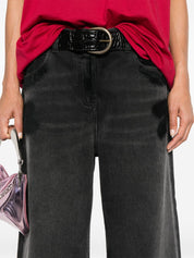 The Attico Jeans Black wide leg denim