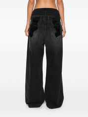 The Attico Jeans Black wide leg denim