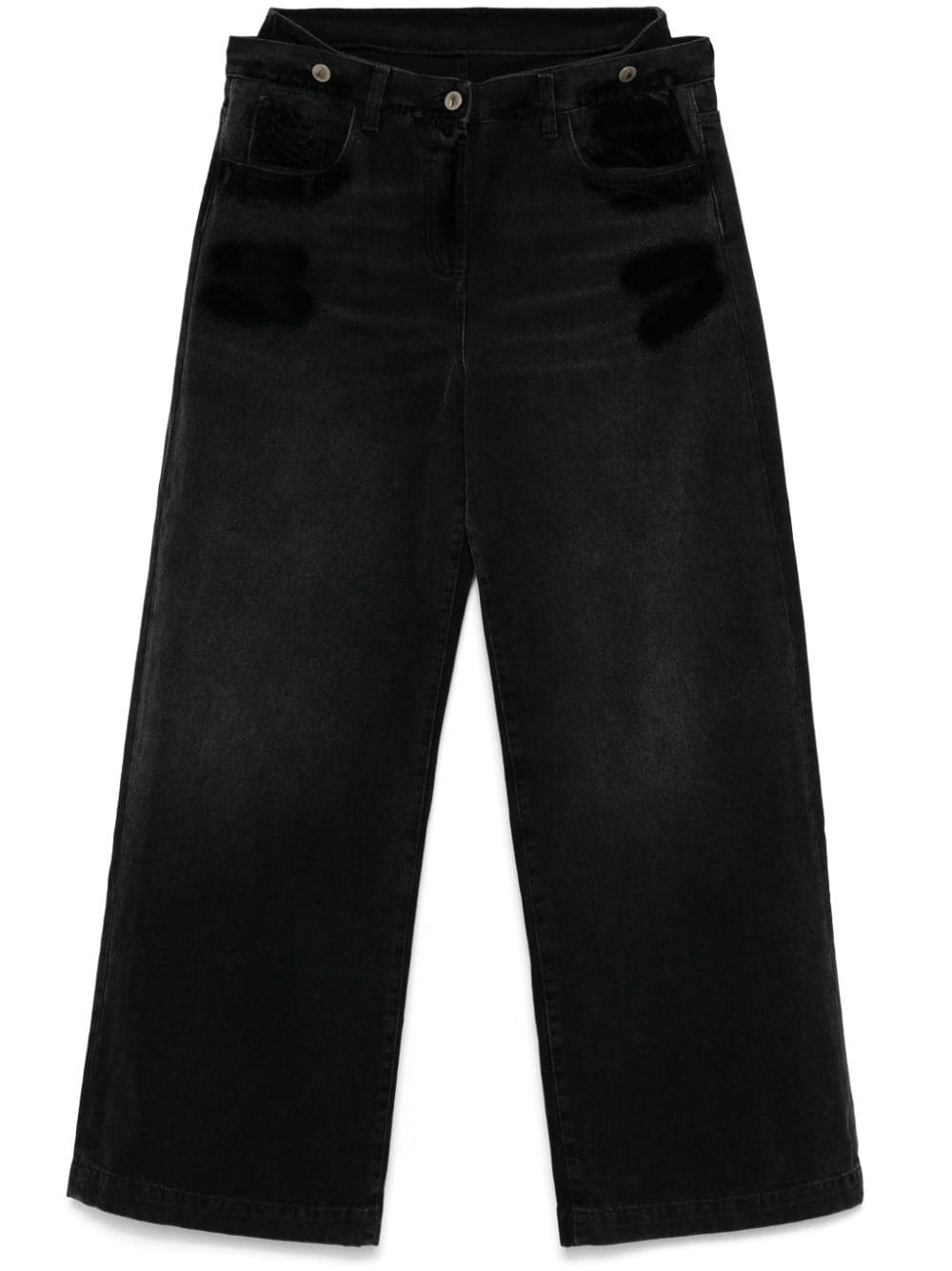 The Attico Jeans Black wide leg denim