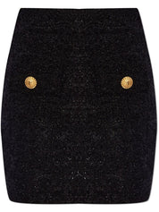 Balmain Skirts Black high-waisted bouclé pencil