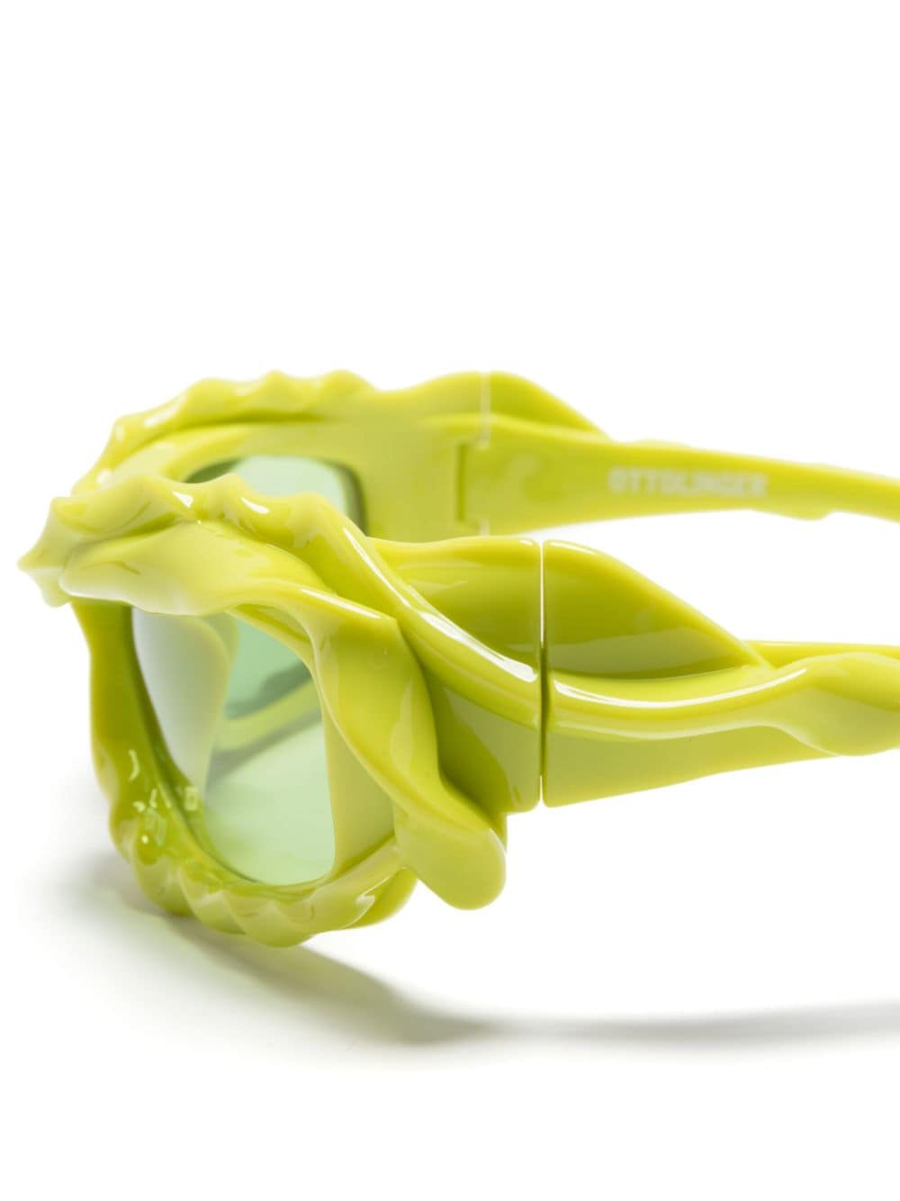 OTTOLINGER Sunglasses Green — Sculptural Fluorescent Acetate