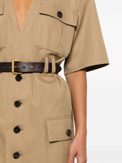 Saint Laurent Dresses Beige cotton belted dress