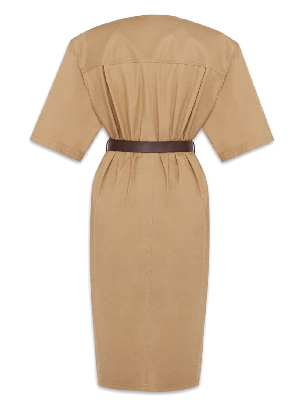 Saint Laurent Dresses Beige cotton belted dress
