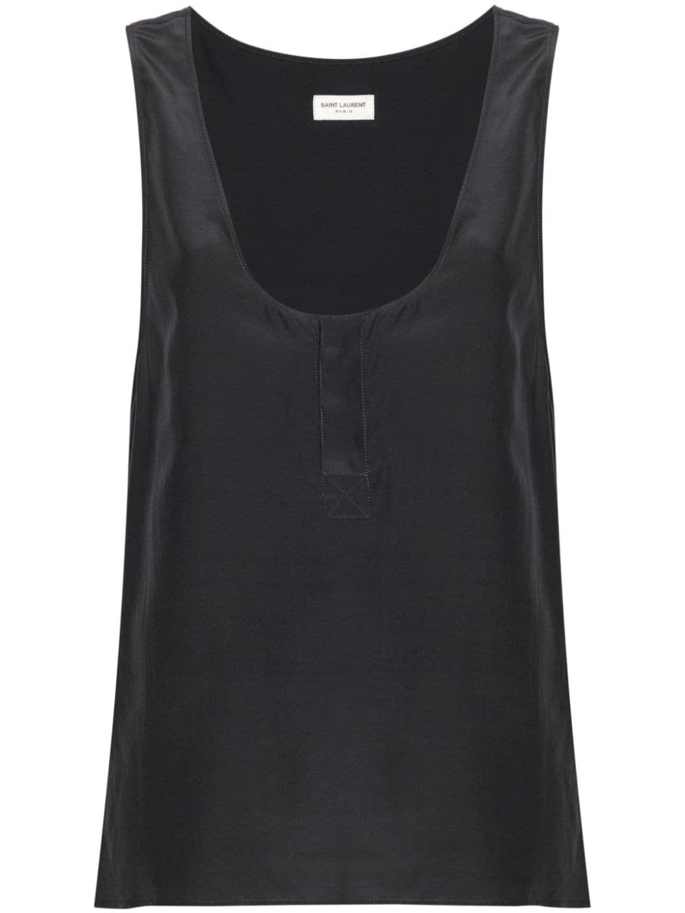 Top Saint Laurent Satén de seda gris