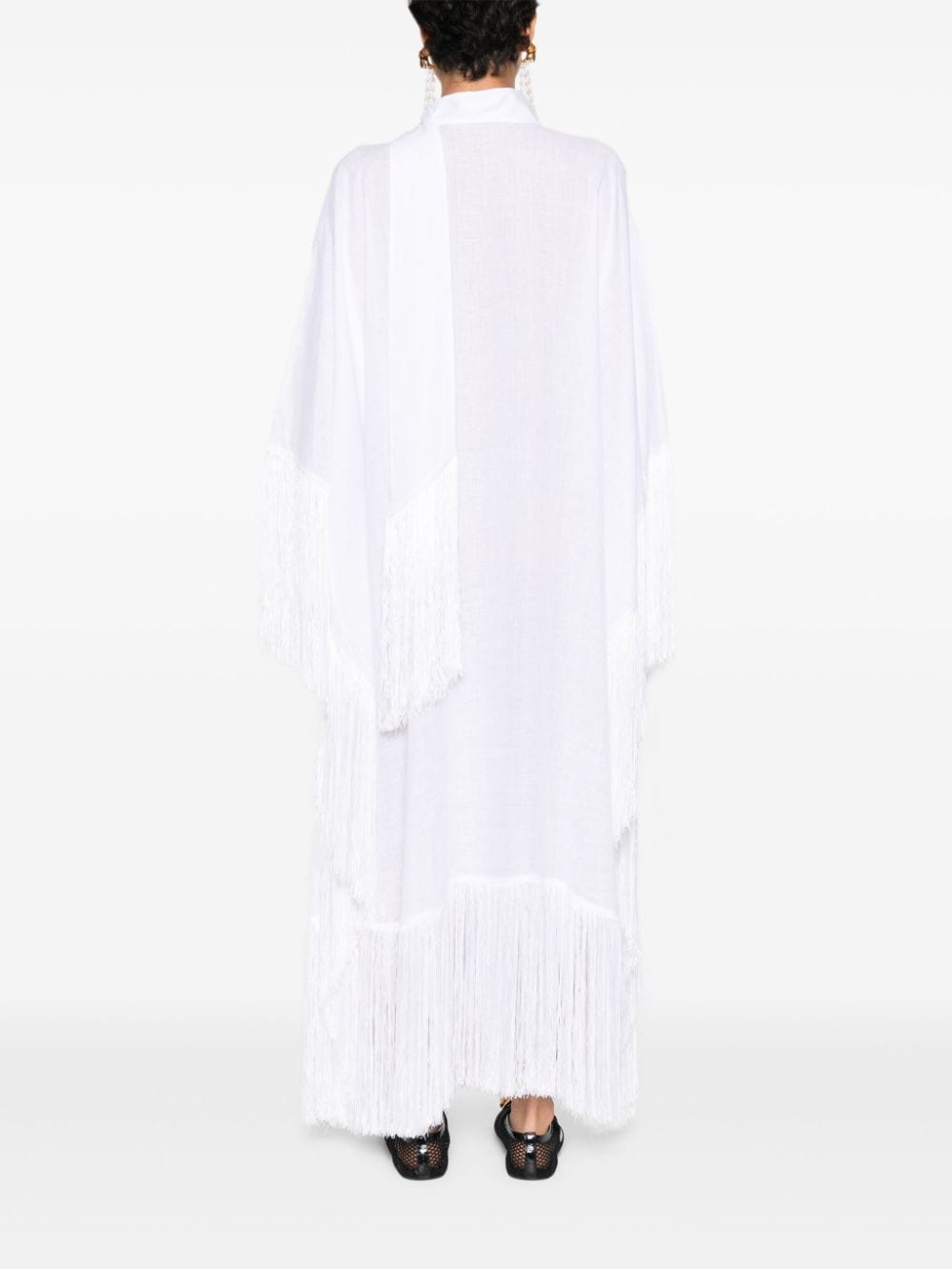 Taller Marmo Pre White Linen Kaftan Dress