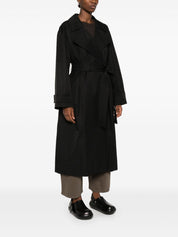 Studio Nicholson PRE Coats Black belted cotton blend