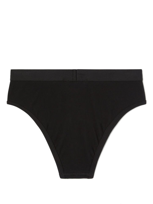 Palm Angels Black High Waist Underwear