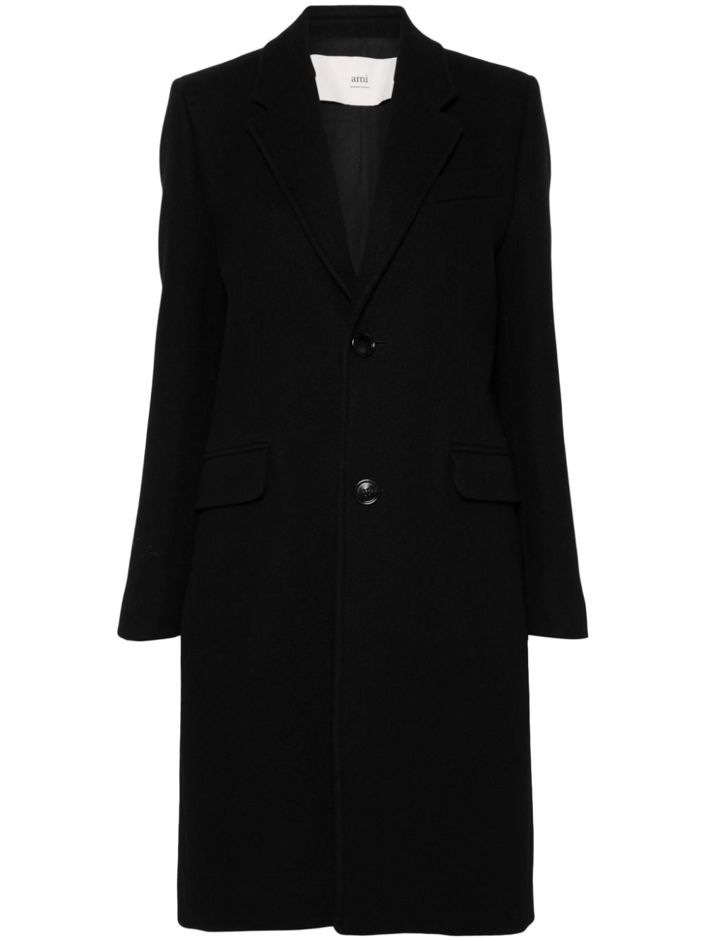 Ami Paris Coats Black wool felted