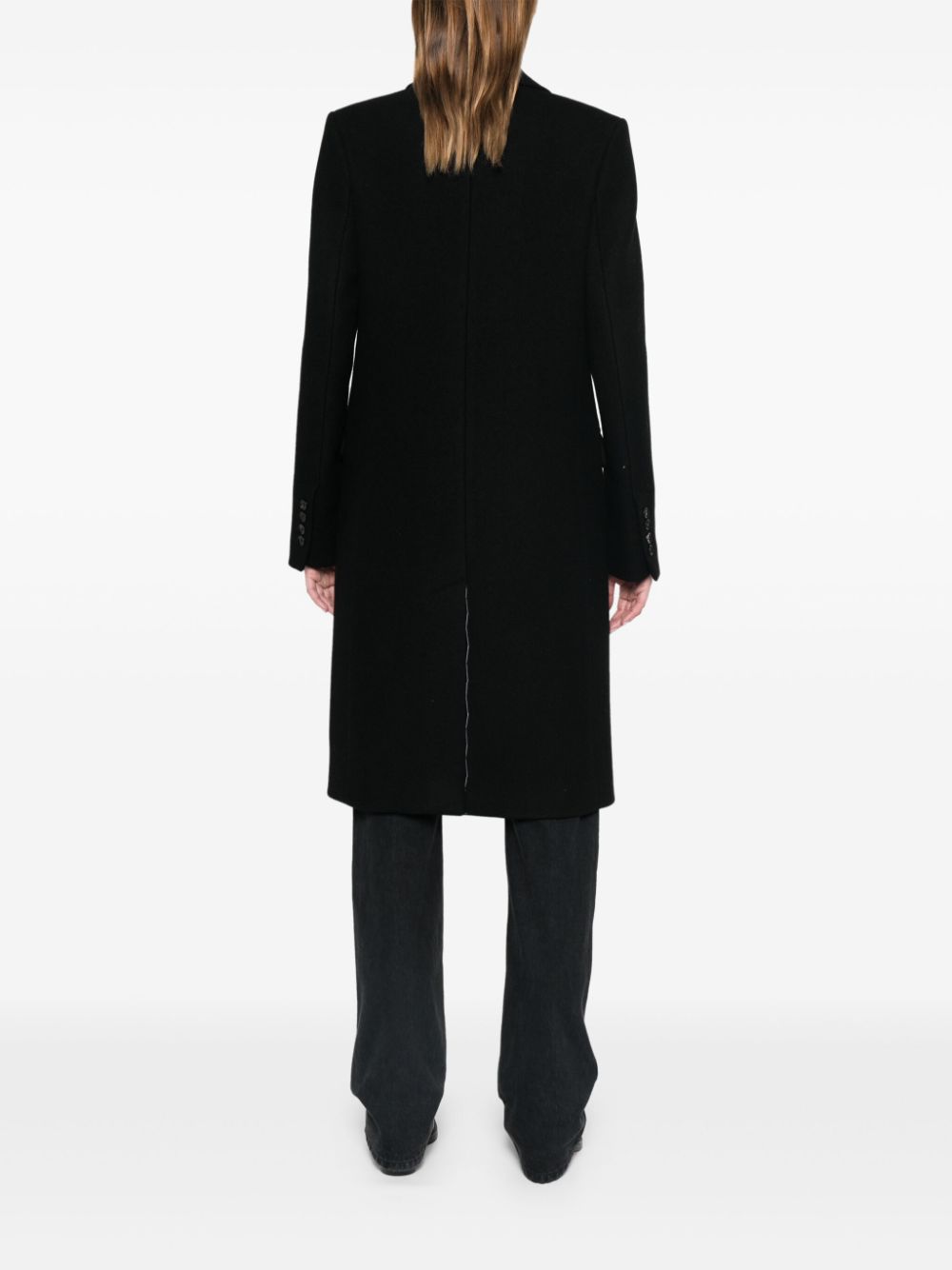 Ami Paris Coats Black wool felted