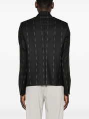 Givenchy Jackets Black logo-print shirt jacket