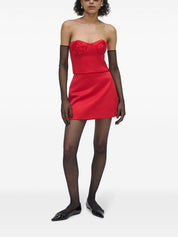 Faldas Marc Jacobs de satén rojo por encima de la rodilla