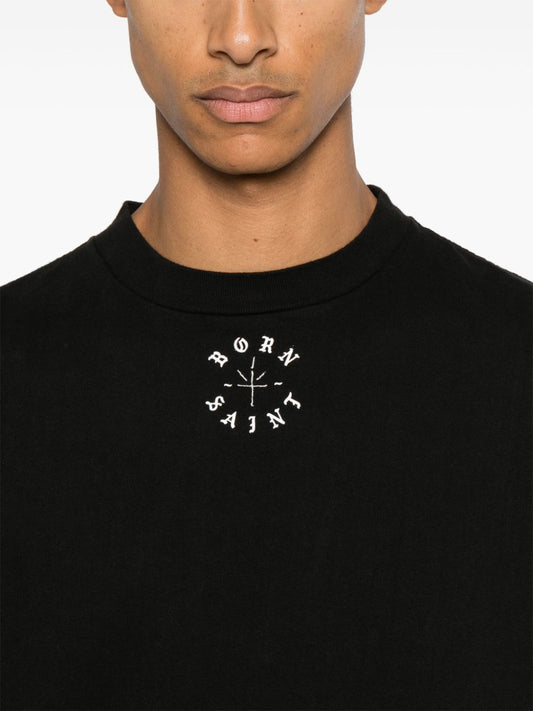 Saint Mxxxxxx Black Cotton Jersey T-Shirt — Men