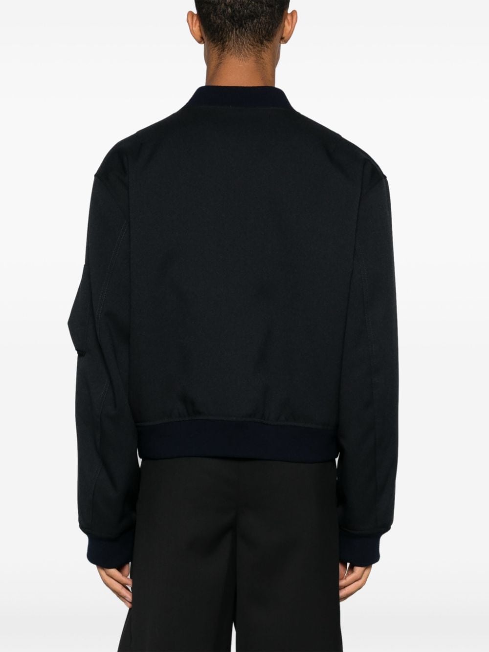 Jil Sander Coats Blue padded gabardine