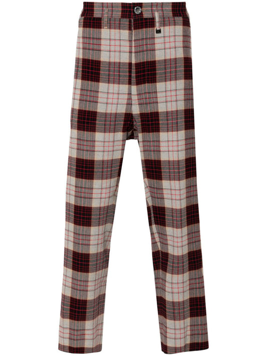 Red Slim Cropped Trousers — Vivienne Westwood