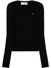 Pull Vivienne Westwood en maille fine noire en cachemire mélangé