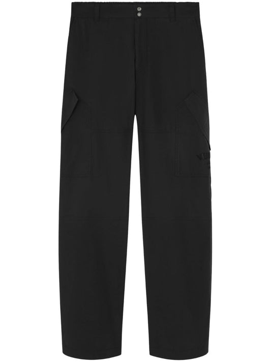 Versace Trousers Black — Tailored Cotton Elegance