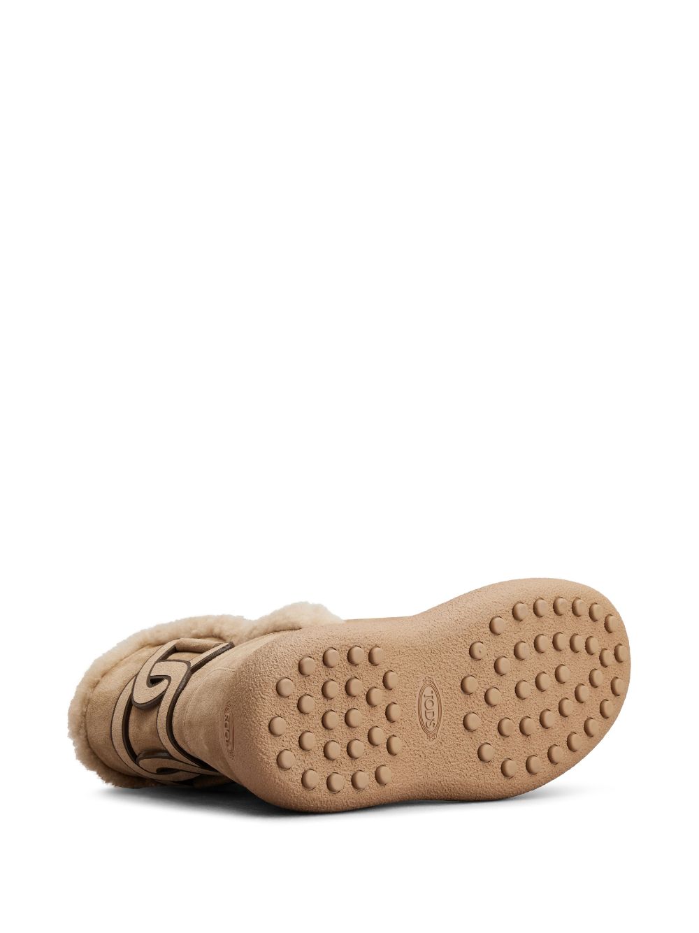 Tod'S Kate Suede & Shearling Ankle Boots — Beige, €X
