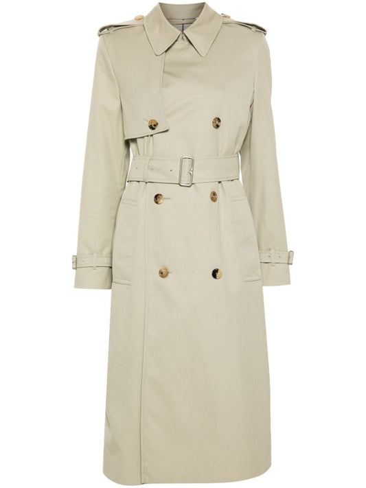 Burberry Grey Cotton Gabardine Trench Coat