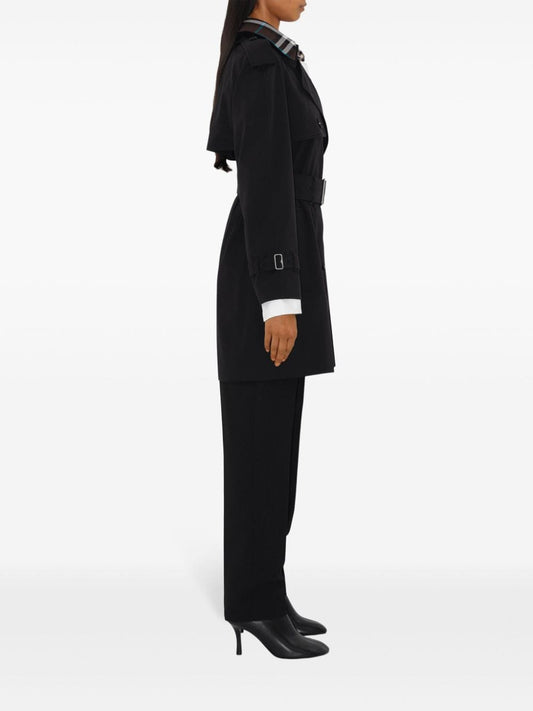 Burberry Coats Black — Tailored Cotton Gabardine Trench