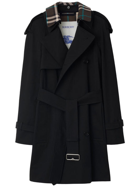 Burberry Coats Black — Tailored Cotton Gabardine Trench