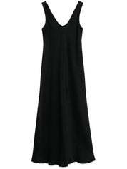 Black Satin Long Dress — Forte Forte