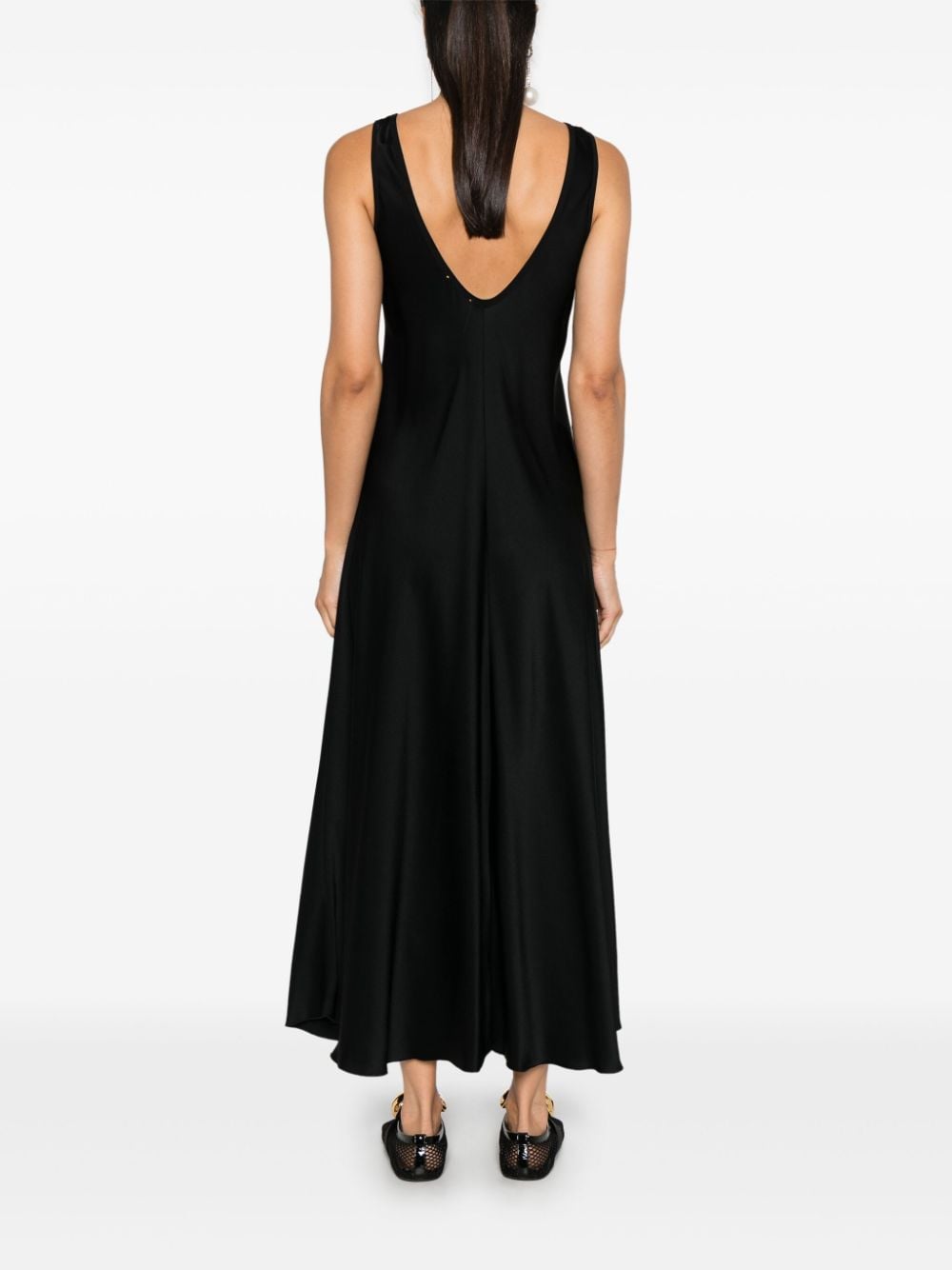 Black Satin Long Dress — Forte Forte