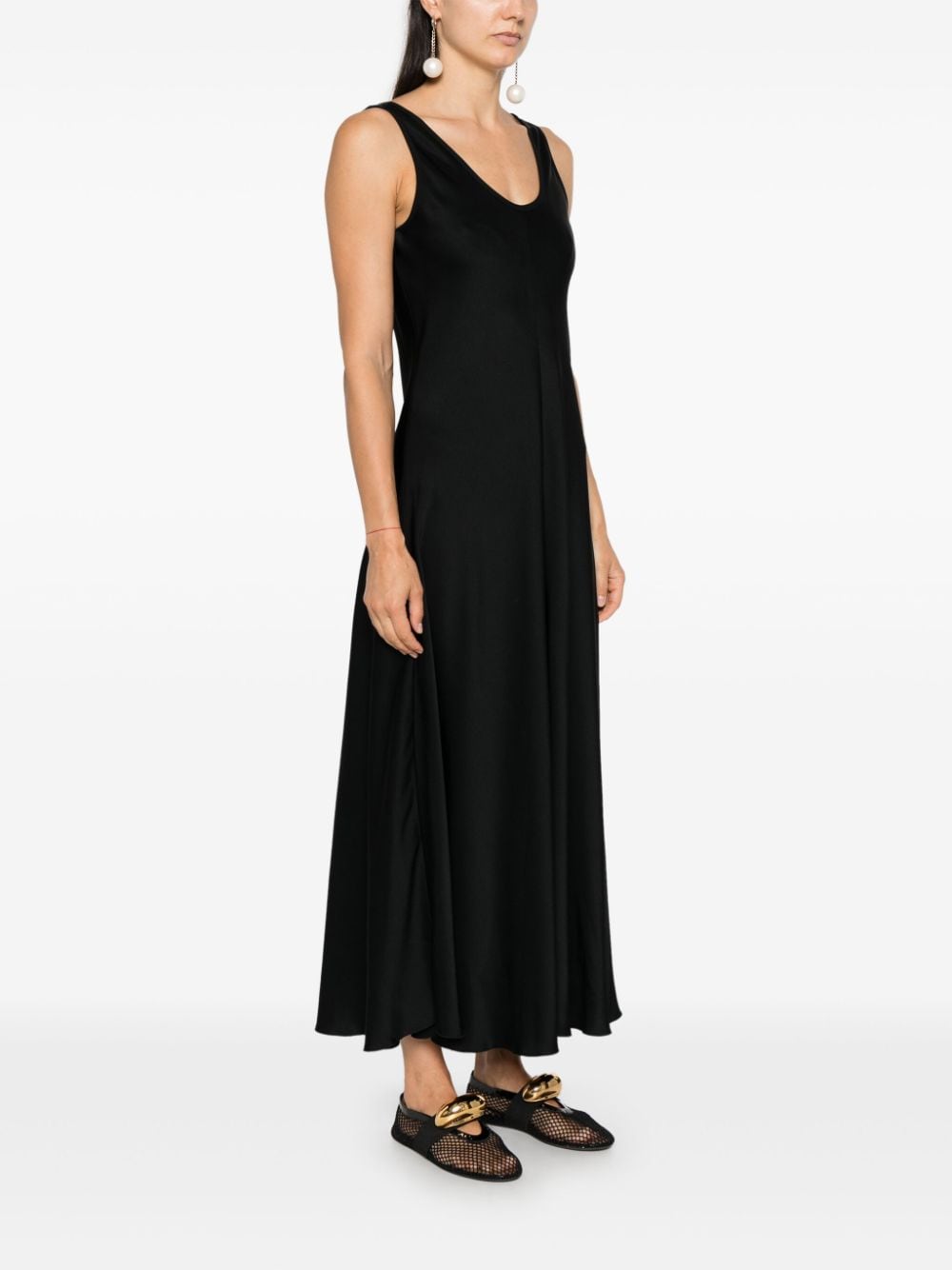 Black Satin Long Dress — Forte Forte