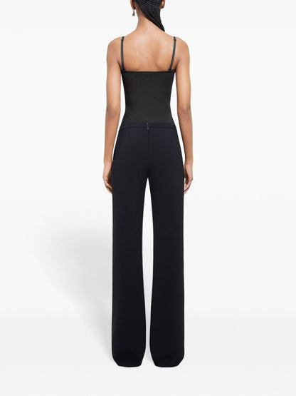 Courreges 032C Trousers Black — Mid‑Rise Layered Trousers