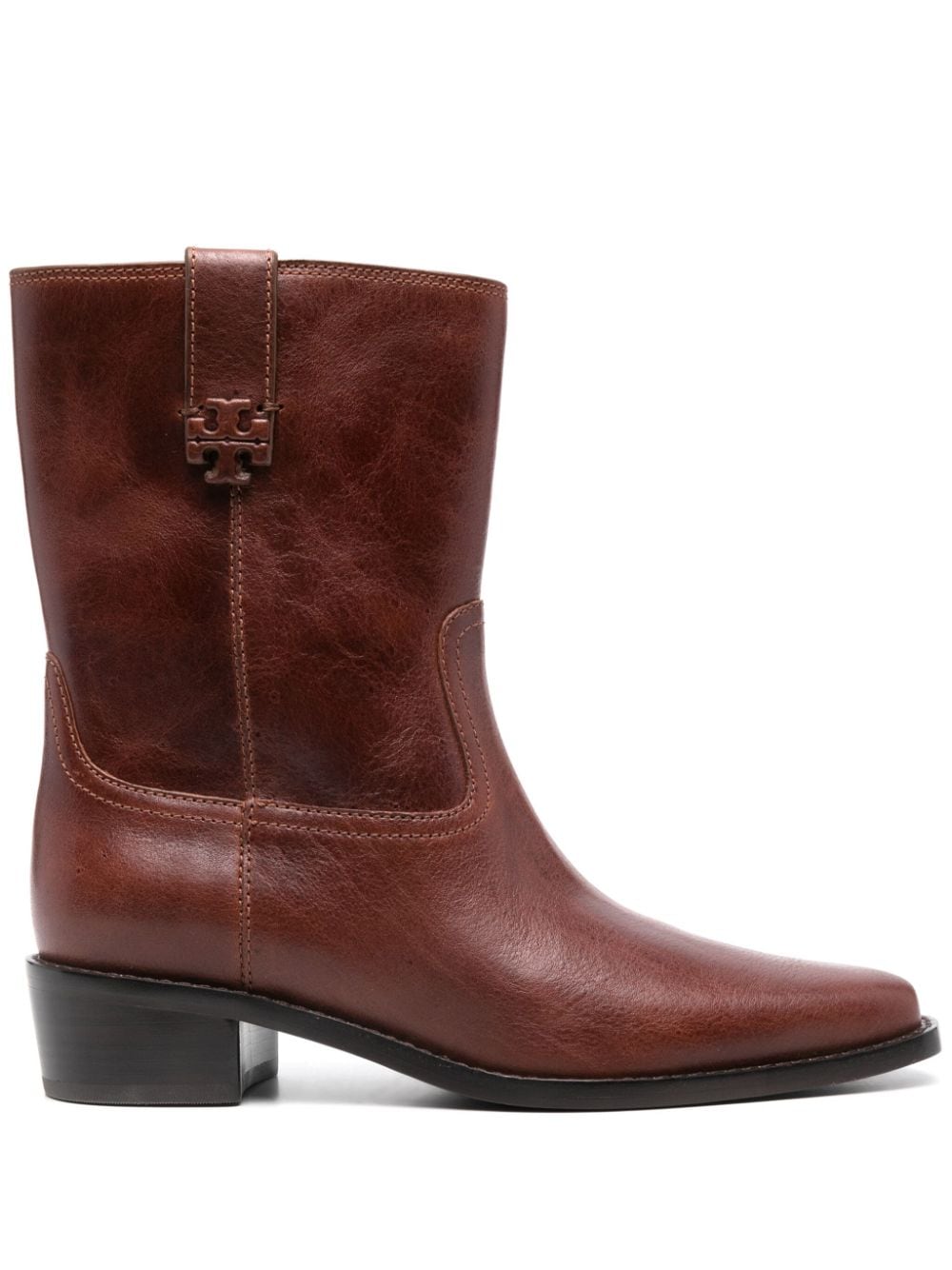 Tory Burch Boots Leather Brown mid-calf
